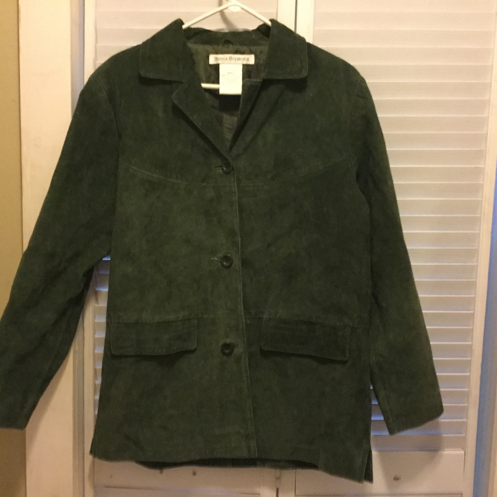 Leather barn coat